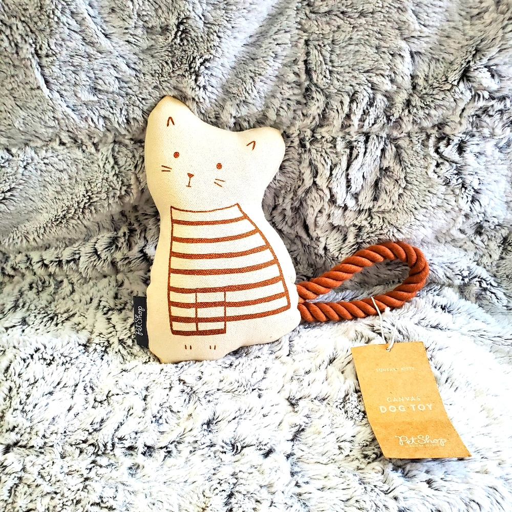 PETSHOP Fringe Studio Canvas Squeaky Cat Dog Toy